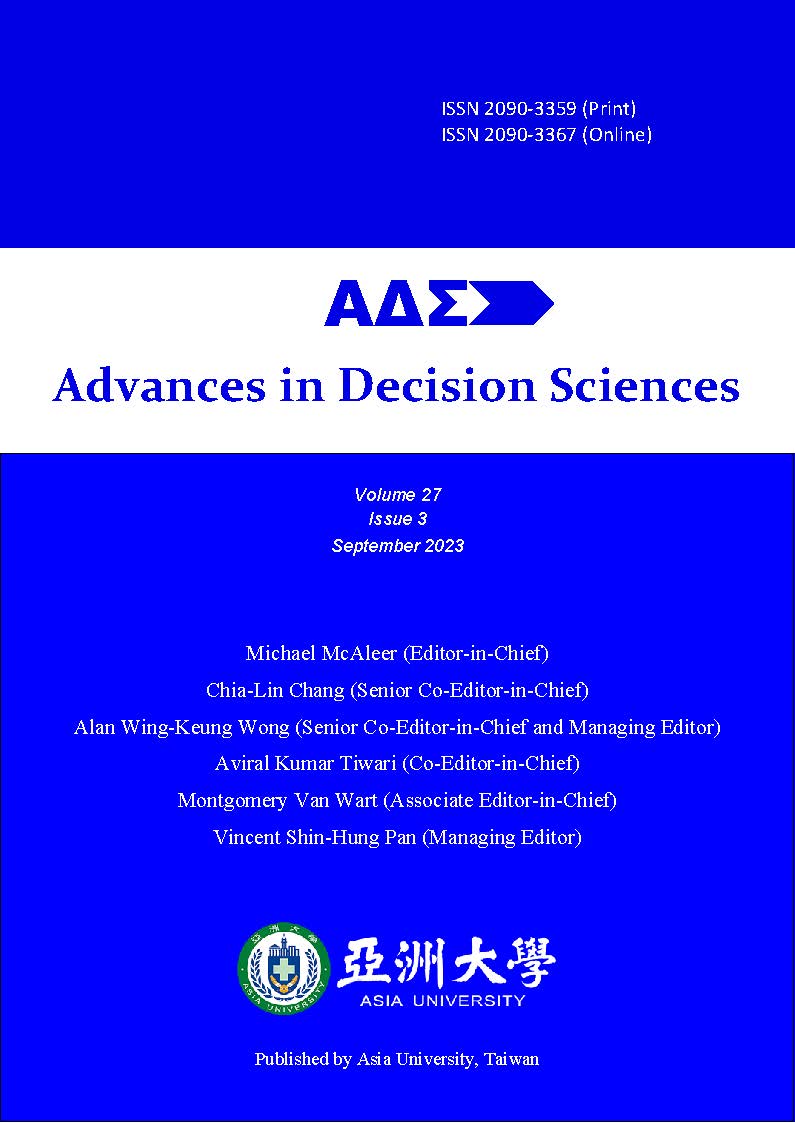 					View Vol. 27 No. 3 (2023): Advances in Decision Sciences
				