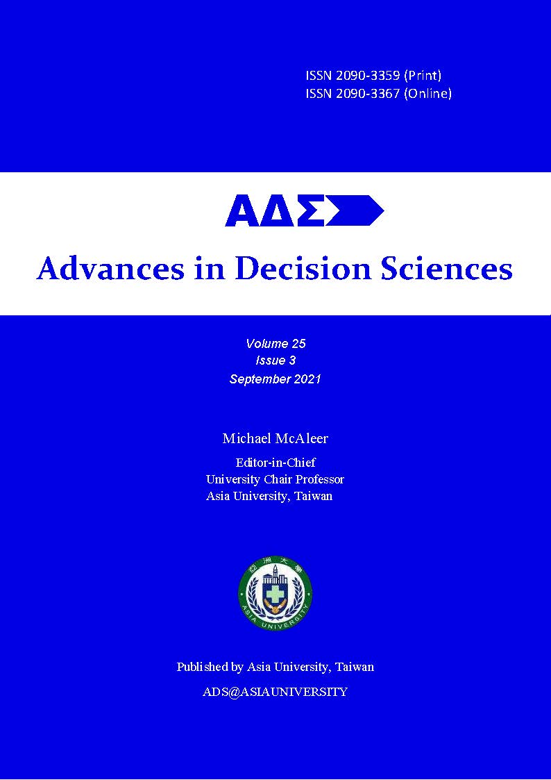 					View Vol. 25 No. 3 (2021): Advances in Decision Sciences
				
