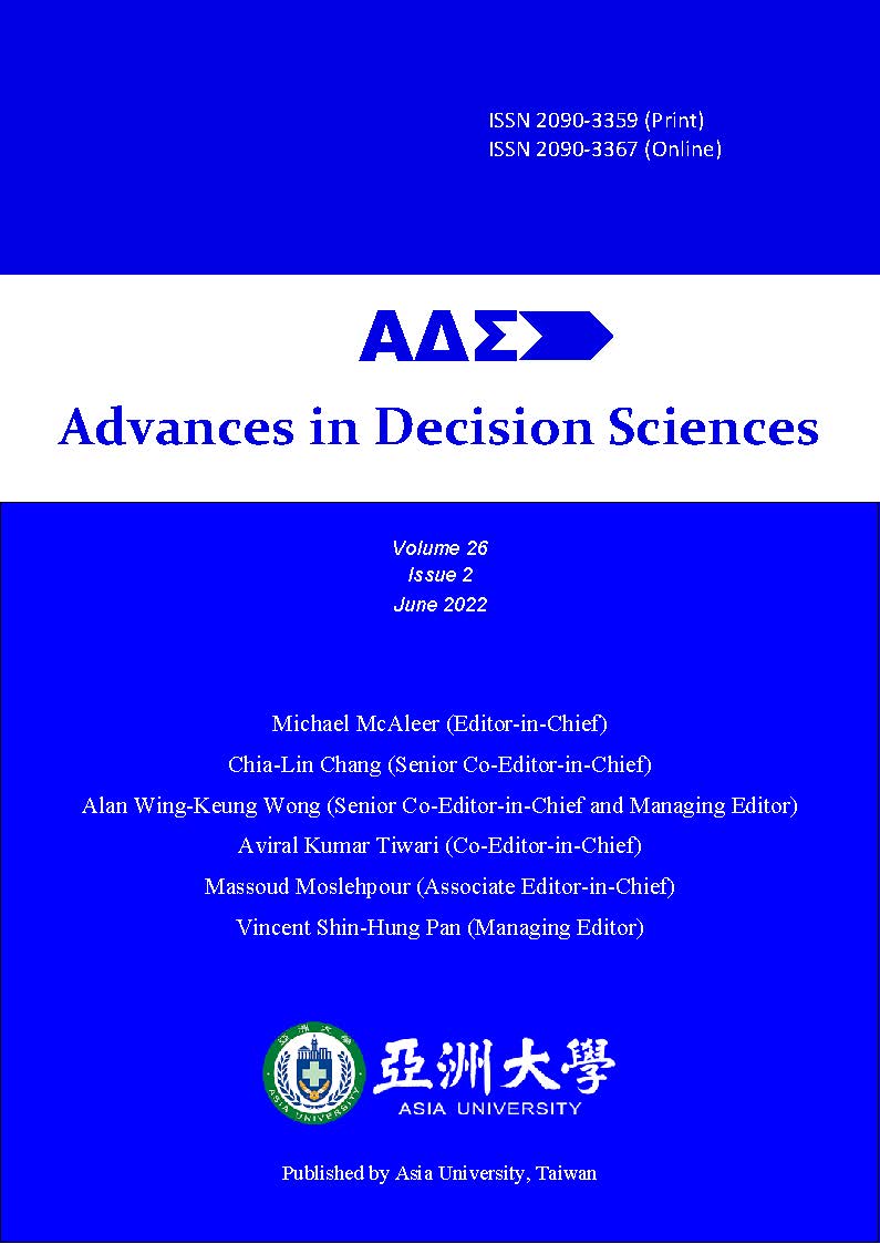 					View Vol. 26 No. 2 (2022): Advances in Decision Sciences
				